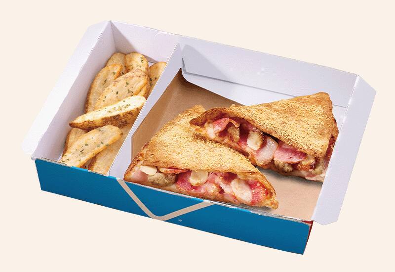 Crispizzaburger Garlic Bacon Cheese (with Side)