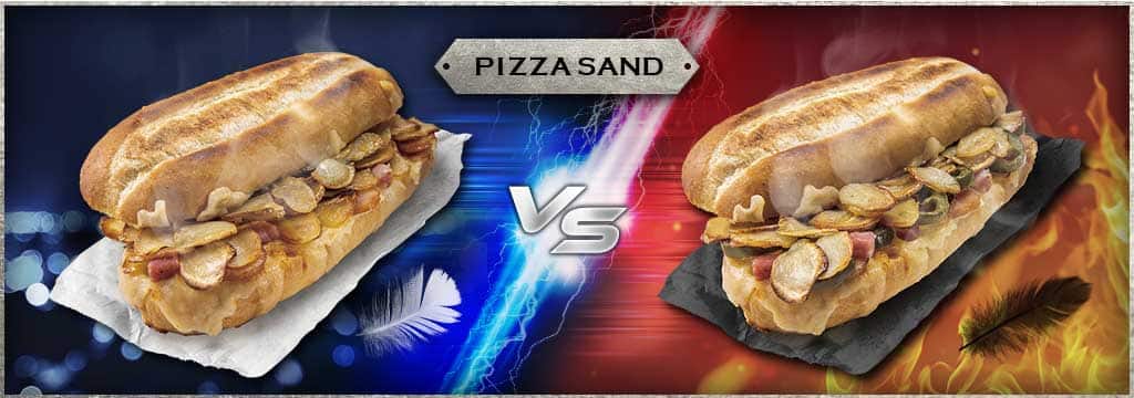 PIZZASAND 天使のガーリックピザサンド vs 悪魔のガーリックピザサンド